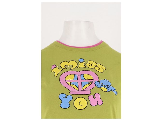 Autre Marque HEAVEN BY MARC JACOBS Camiseta cropped de algodón verde Miss You - vista 2