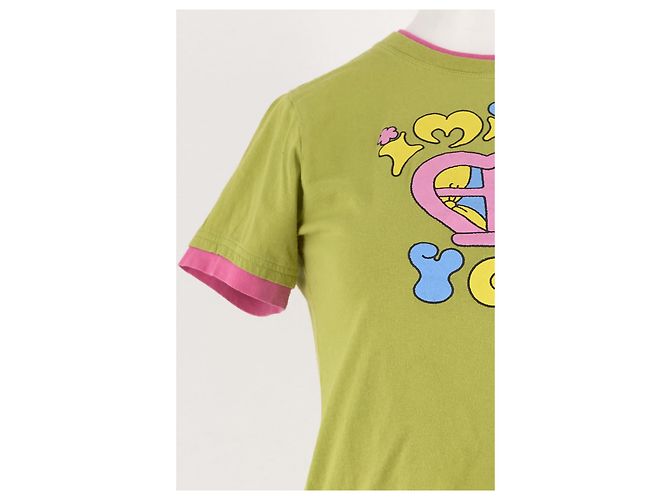 Autre Marque HEAVEN BY MARC JACOBS Camiseta cropped de algodón verde Miss You - vista 3