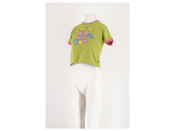 Autre Marque HEAVEN BY MARC JACOBS Camiseta cropped de algodón verde Miss You - vista 4