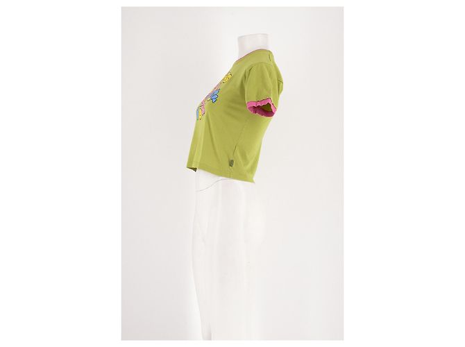 Autre Marque HEAVEN BY MARC JACOBS Camiseta cropped de algodón verde Miss You - vista 5