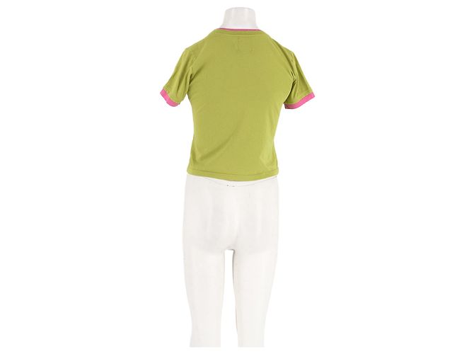 Autre Marque HEAVEN BY MARC JACOBS Camiseta cropped de algodón verde Miss You - vista 6