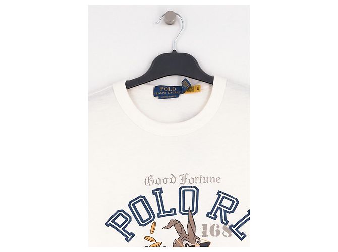 Camiseta Ralph Lauren de algodón blanco con estampado gráfico - vista 3