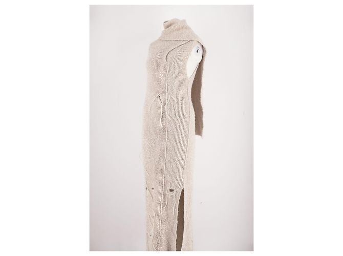 Acne Studios Ärmelloses Rollkragen Maxikleid Beige - Ansicht 3
