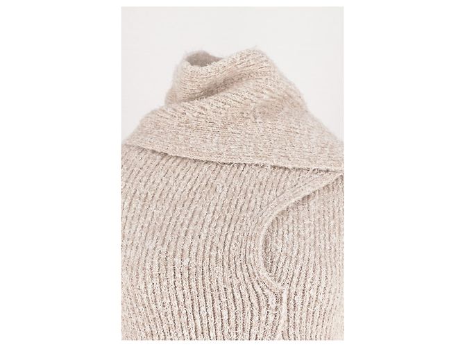 Acne Studios Ärmelloses Rollkragen Maxikleid Beige - Ansicht 5