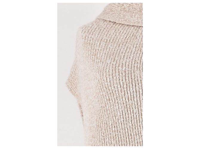 Acne Studios Ärmelloses Rollkragen Maxikleid Beige - Ansicht 6