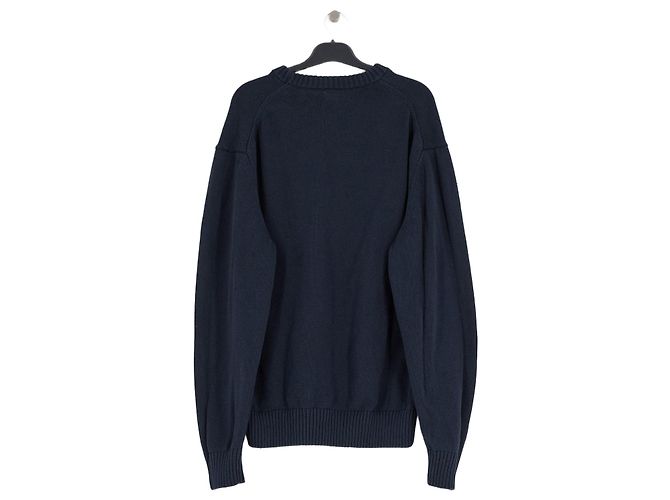 Guess Baumwollpullover in Marineblau mit Logo - Ansicht 2
