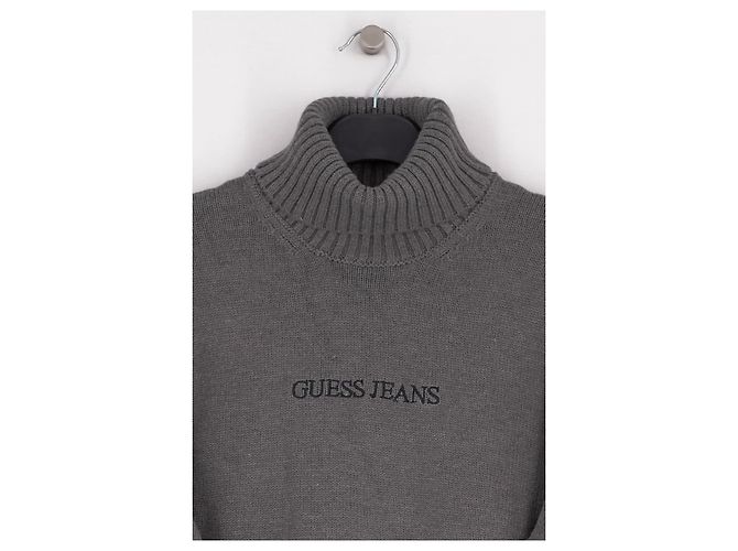 Guess Rollkragenpullover in Grau mit Logo - Ansicht 3