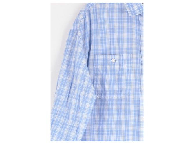 Guess Camisa de algodão azul - vista 4