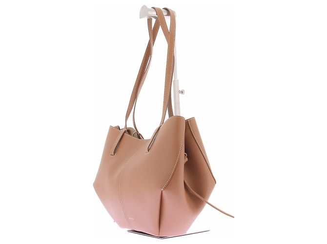 Bolso de mano Polène Cyme de piel marrón - vista 2