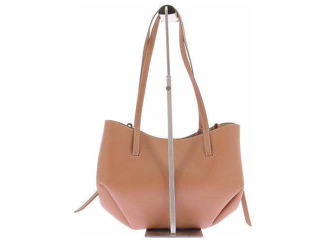Bolso de mano Polène Cyme de piel marrón - vista 3
