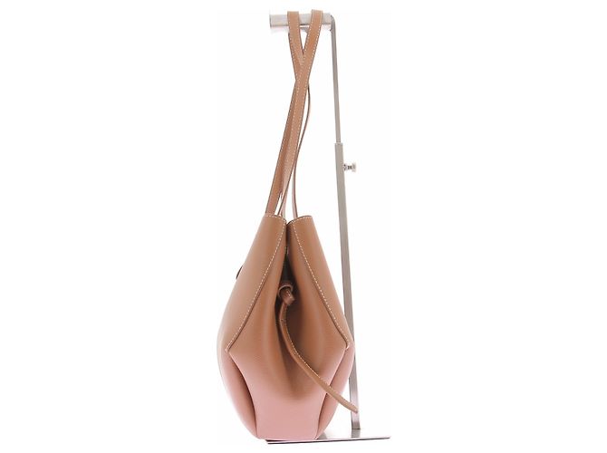 Bolso de mano Polène Cyme de piel marrón - vista 5