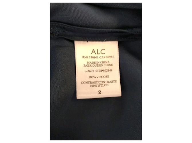 A.L.C Blue Viscose Top with Lace Detail - view 8