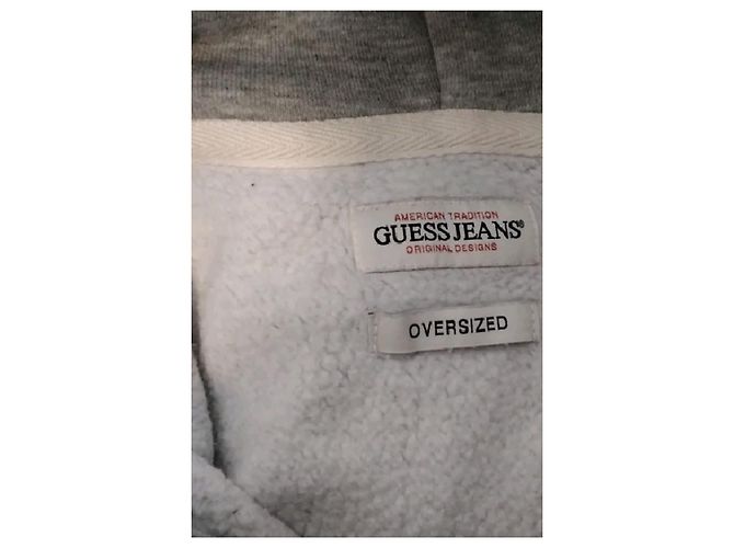 Sudadera con capucha Guess Gris de Algodón Logo Guess Jeans - vista 5