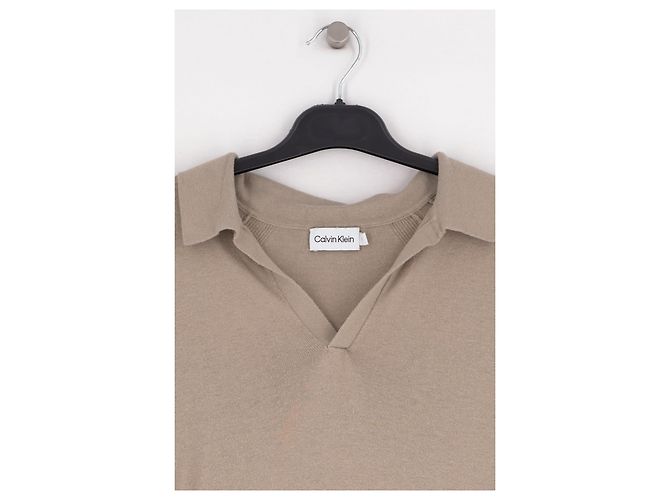 Polo de algodón beige Calvin Klein - vista 3