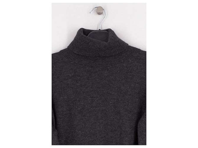 Autre Marque THE FRANKIE SHOP Rollkragenpullover aus Wolle Grau - Ansicht 3