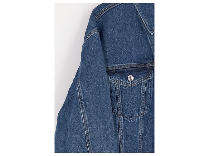 Giacca di jeans blu Calvin Klein in cotone - vista 4