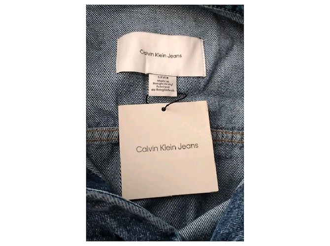 Giacca di jeans blu Calvin Klein in cotone - vista 5