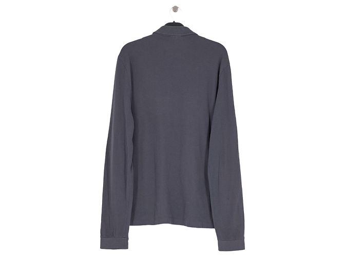 Polo Lacoste de algodão cinza de manga comprida - vista 2