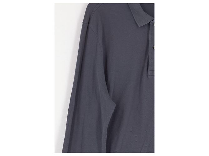 Polo Lacoste de algodão cinza de manga comprida - vista 4