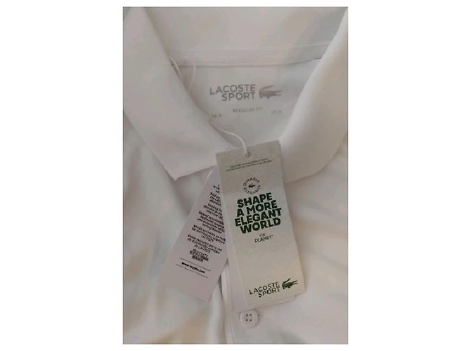 Polo Lacoste branco regular fit - vista 5