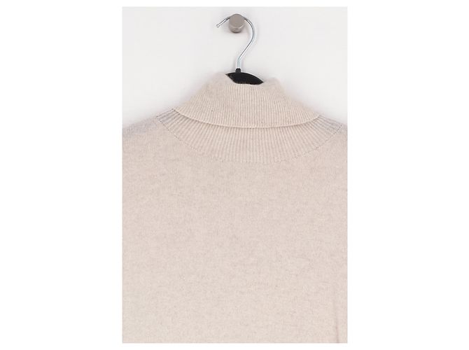 Autre Marque THE FRANKIE SHOP Beige Wool Turtleneck Sweater - view 3