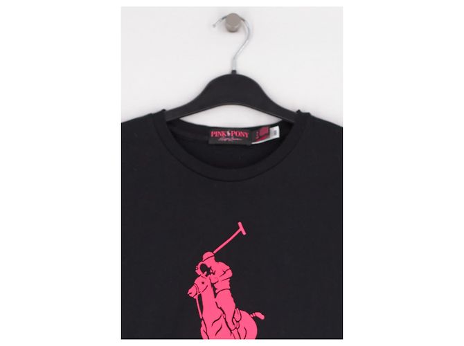 Camiseta Ralph Lauren de algodón negra con estampado de jinete - vista 3
