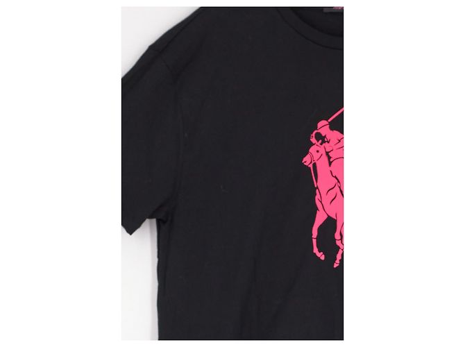 Camiseta Ralph Lauren de algodón negra con estampado de jinete - vista 4