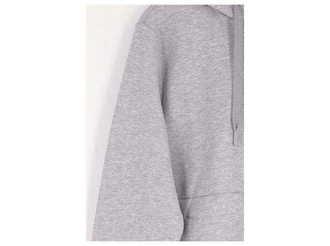 Lacoste Felpa con cappuccio e zip grigia - vista 4