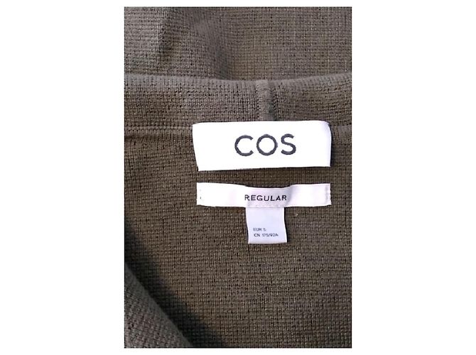 Polo a maniche corte in cotone kaki Cos - vista 5