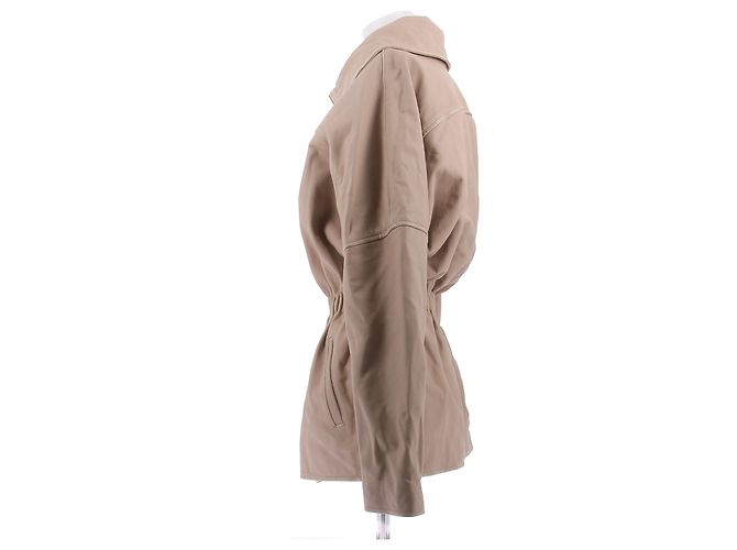 Autre Marque Beiger Ledermantel - Ansicht 4