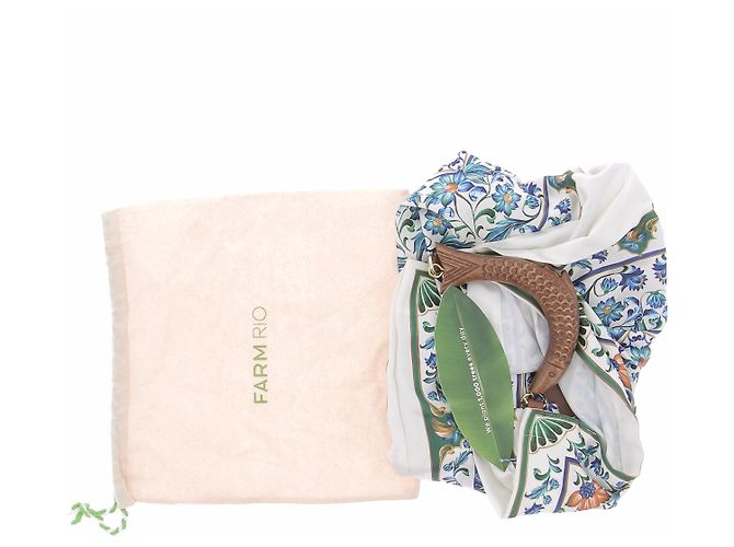 Farm Rio Satin-Tasche mit Blumen-Tuch - Ansicht 5