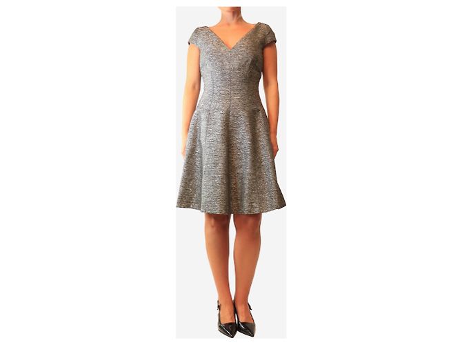 Christian Dior Conjunto de vestido y abrigo de dos piezas gris - size UK 10 - vista 3
