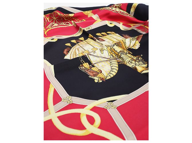 Hermès Carré 90 Les Muserolles in seta multicolore - vista 3