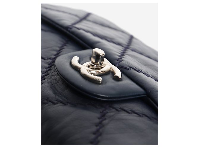 Chanel Borsa a patta Navy 2011 Wild Stitch - vista 4