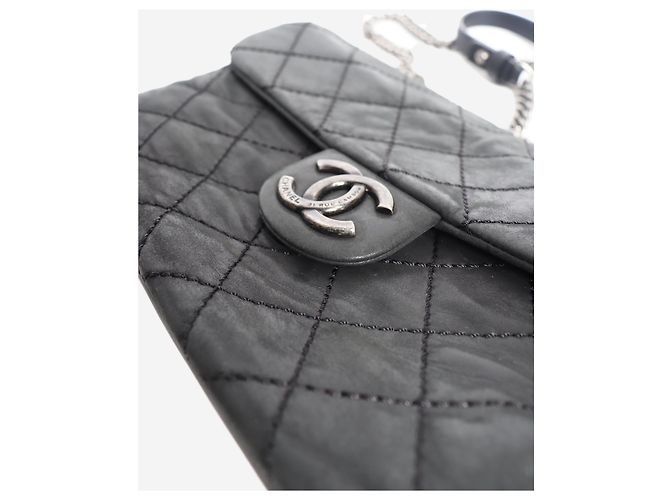 Chanel Bolso de hombro con cadena acolchado de piel de cordero verde profundo 2012 - vista 5