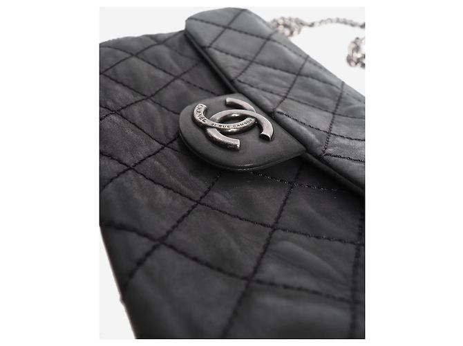 Chanel Bolso de hombro con cadena acolchado de piel de cordero verde profundo 2012 - vista 7