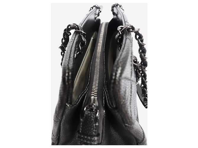 Chanel Saco tote GST 2011 em couro matelassé caviar Pewter - vista 8