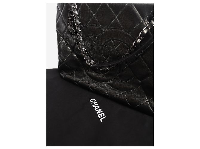 Chanel Saco tote GST 2011 em couro matelassé caviar Pewter - vista 9