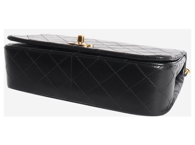 Chanel Borsa flap 1989 in pelle d'agnello nera - vista 4