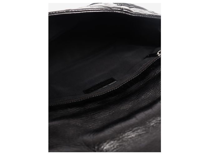 Chanel Bolsa de ombro acolchoada em pele de cordeiro preta 2010 - vista 8