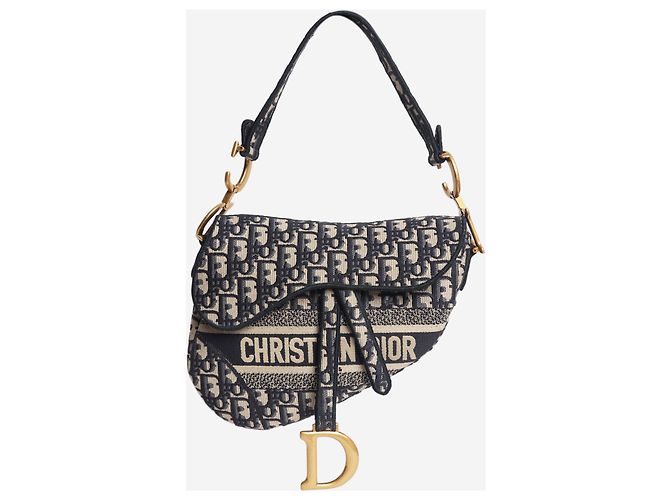 Bolsa Dior Saddle 2020 Azul Marinho Oblique Jacquard - vista 2