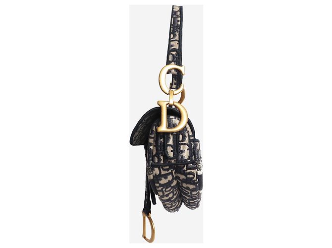 Bolsa Dior Saddle 2020 Azul Marinho Oblique Jacquard - vista 4