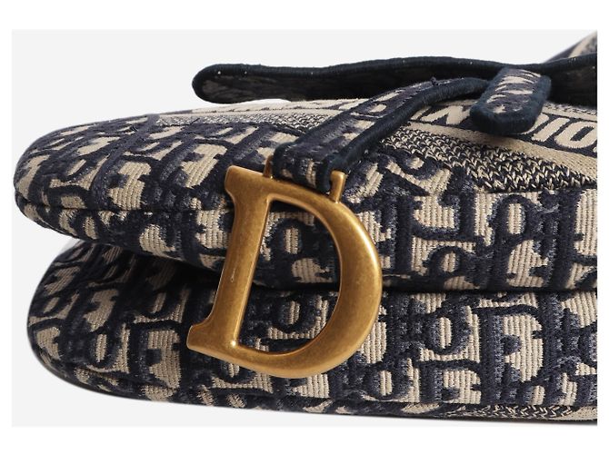 Bolsa Dior Saddle 2020 Azul Marinho Oblique Jacquard - vista 5