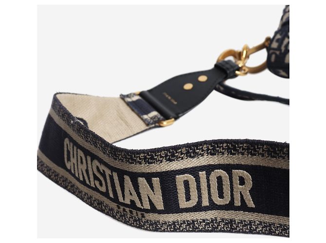 Bolsa Dior Saddle 2020 Azul Marinho Oblique Jacquard - vista 7