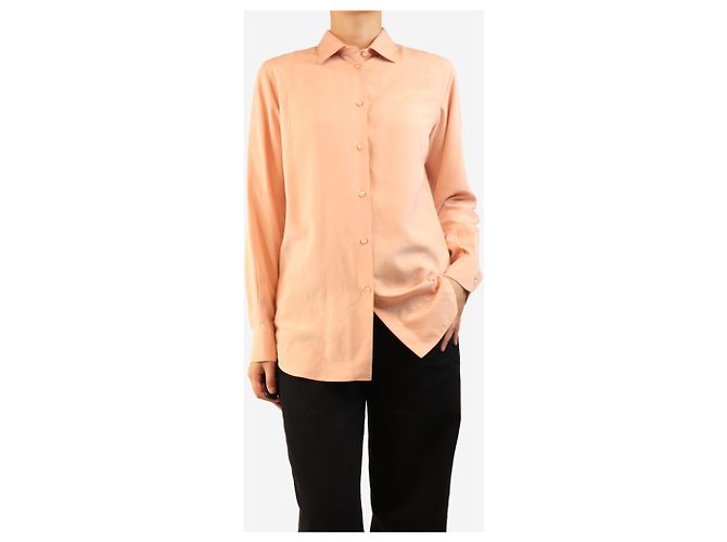Loro Piana Camisa de seda rosa - size UK 12 - vista 3