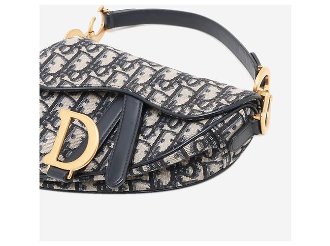 Dior Mini mala Saddle Oblique Navy 2019 - vista 3