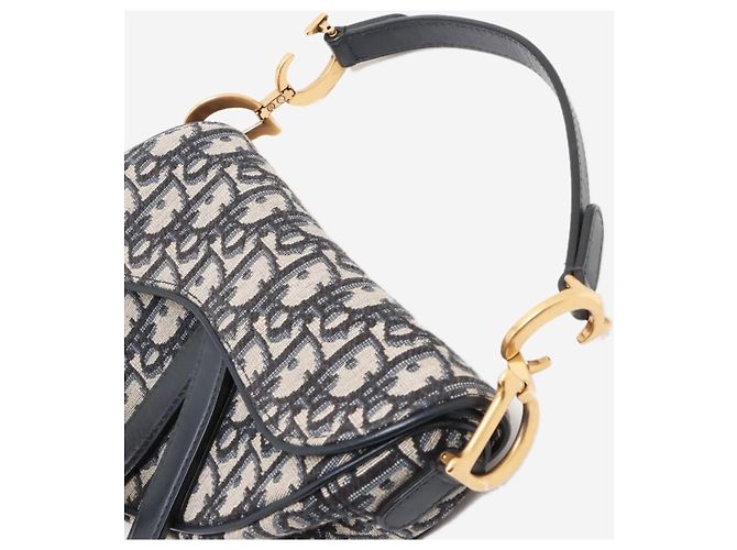 Dior Mini mala Saddle Oblique Navy 2019 - vista 5