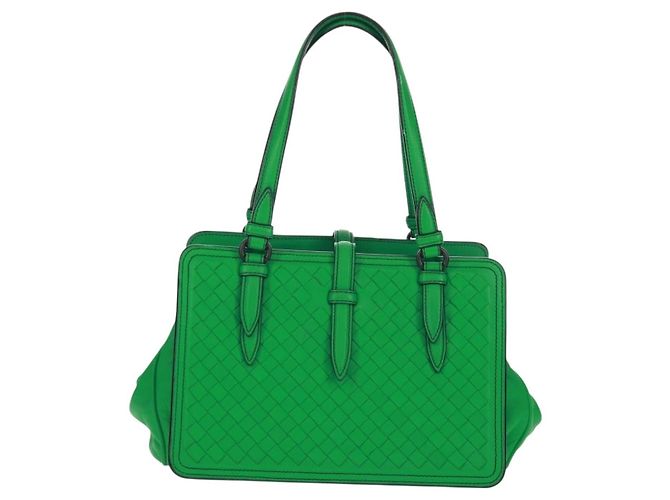 BOTTEGA VENETA INTRECCIATO Hand Bag Leather Green - vista 13