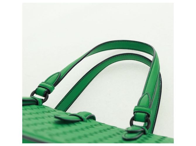 BOTTEGA VENETA INTRECCIATO Hand Bag Leather Green - vista 14