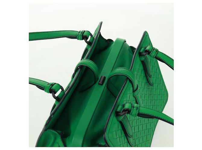 BOTTEGA VENETA INTRECCIATO Hand Bag Leather Green - vista 7
